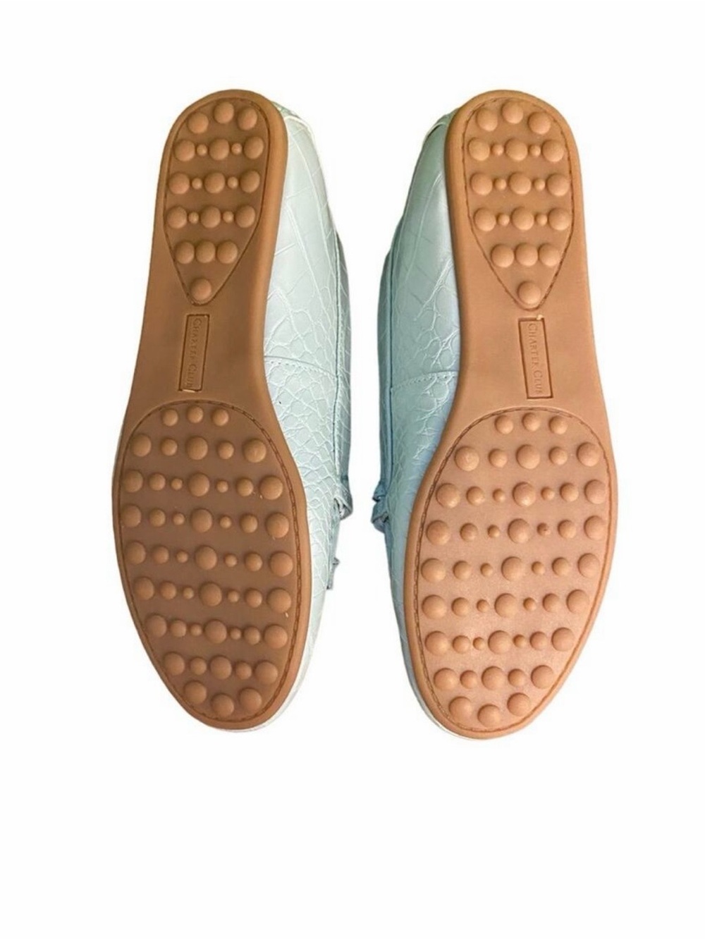 Charter Club Womens Katee Loafer Flats Ballerina Bow Mint Green Croc Size 6 Us View 5